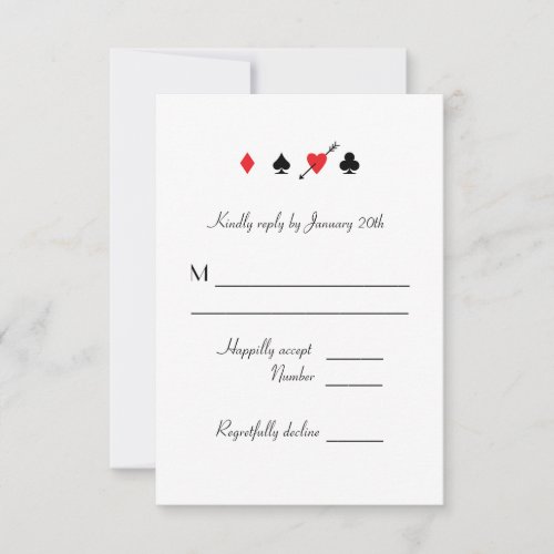 Love Struck Las Vegas Wedding RSVP reply card