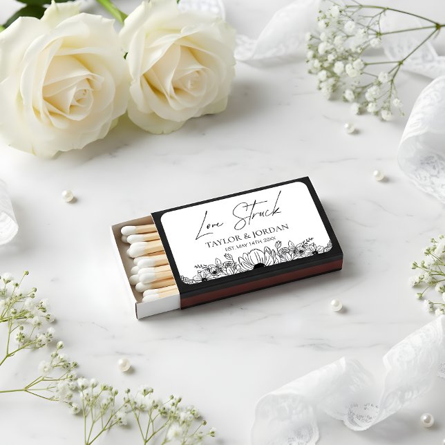 Love Struck | Modern Botanical Wedding Favor Match (Creator Uploaded)