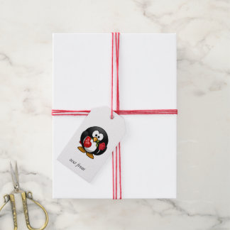 Love Struck Penguin With Valentine Gifts Gift Tags