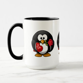 Love Struck Penguin With Valentine Gifts Mug