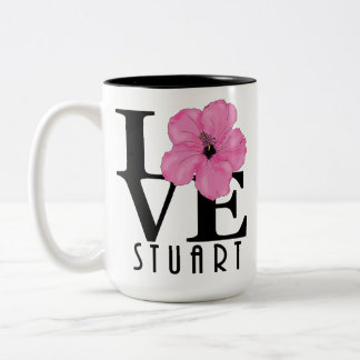 LOVE Stuart Florida Red 15oz Two-Tone Coffee Mug