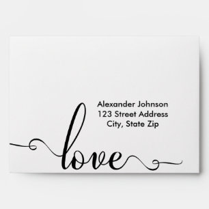 "Love" Stylish Valentines Day Envelopes