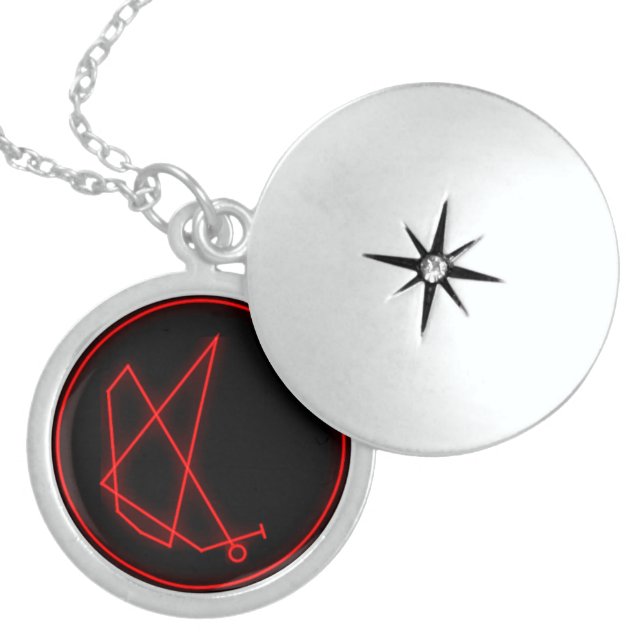 Love Success Powerful Jupiter Curio Talisman Locke Locket Necklace (Front)