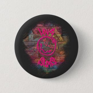  Love Sucks Graffiti Design Button