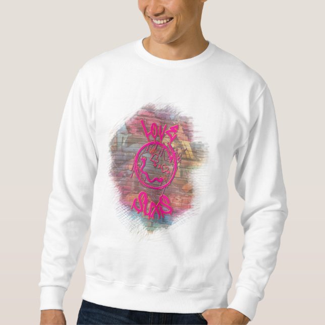  Love Sucks Graffiti Design Sweatshirt (Front)