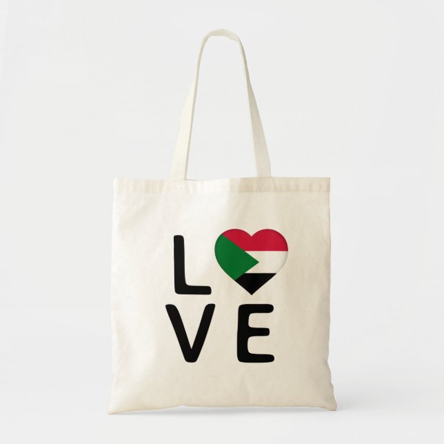 Love - Sudan Flag Tote Bag (Front)