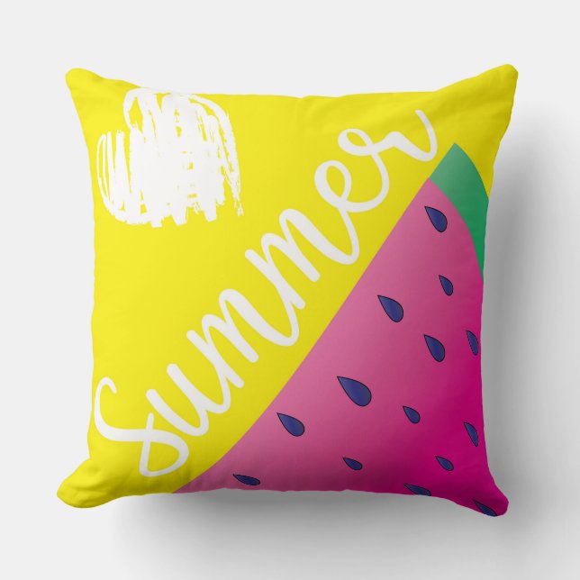 Love Summer Modern Trendy Fun design Throw Pillow (Front)