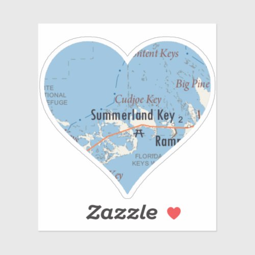 Love Summerland Key Florida Sticker