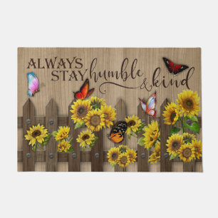 Love Sunflower Doormat, Sunflower Quotes Mat