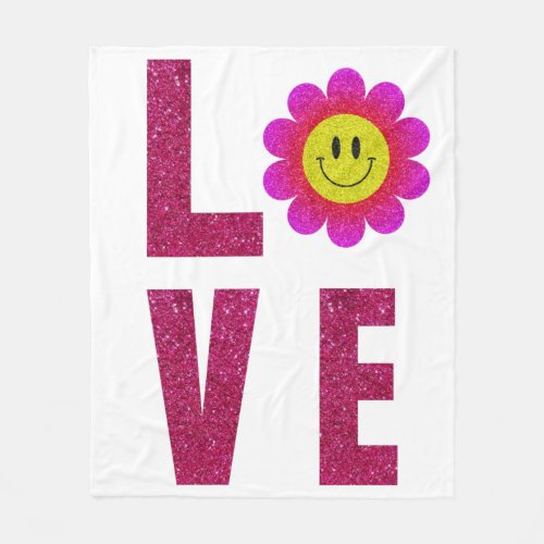 Love Sunflower Fleece Blanket