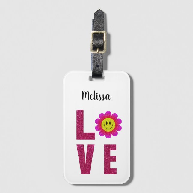 Love Sunflower Luggage Tag (Front Vertical)