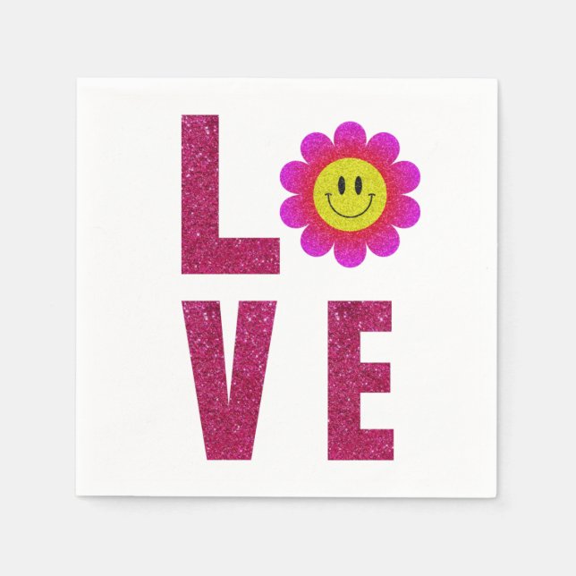 Love Sunflower Napkins (Front)