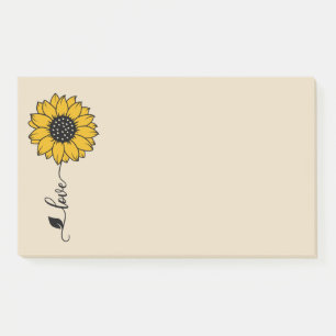 Love Sunflower Post-it Notes