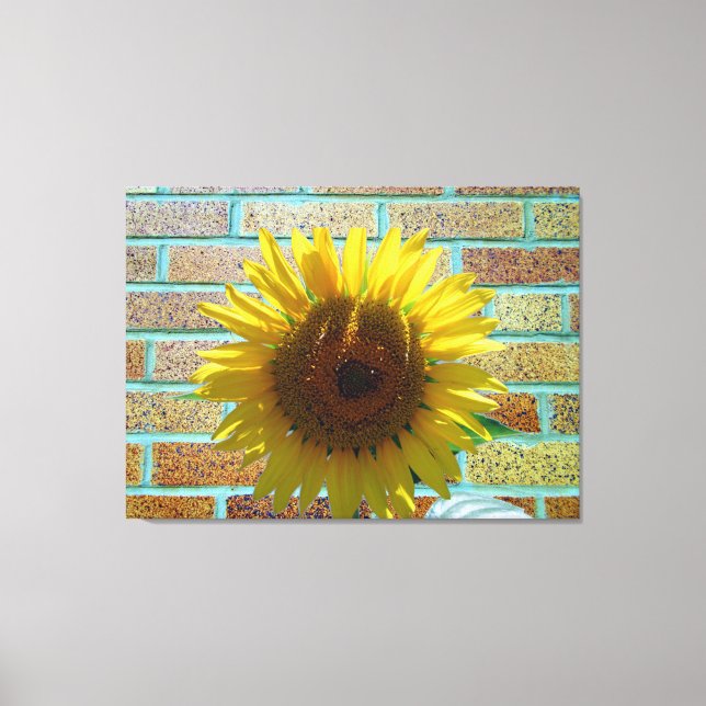 Love Sunflower Stretched Canvas Print (Front)
