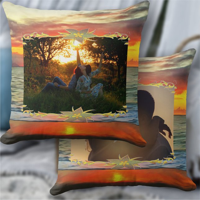 Love Sunset 1738 Throw Pillow (Creator Uploaded)