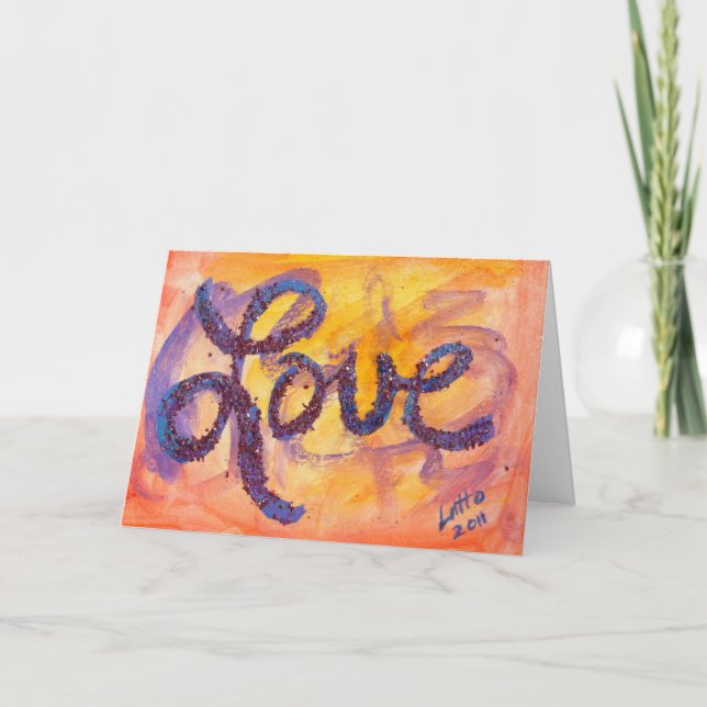 Love Sunset Golden Glow Greeting Card Note Cards (Front)