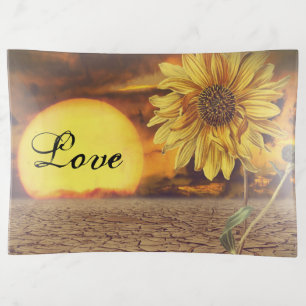 Love Sunset with Sunflower Trinket Tray