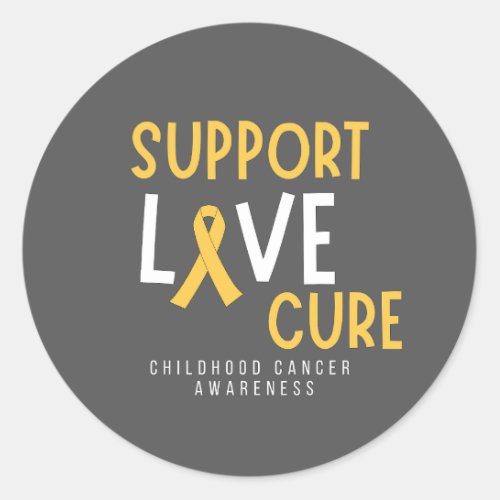 love support cure childhood cancer Stickers