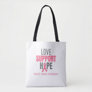 love support hope breast cancer Tote Bag