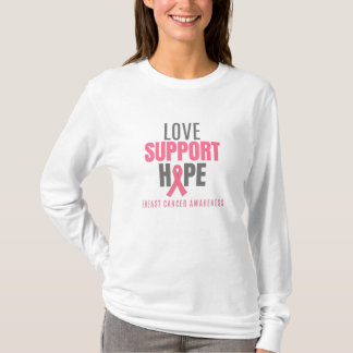 love support hope breast cancer Womens Long Sleeve T-Shirt