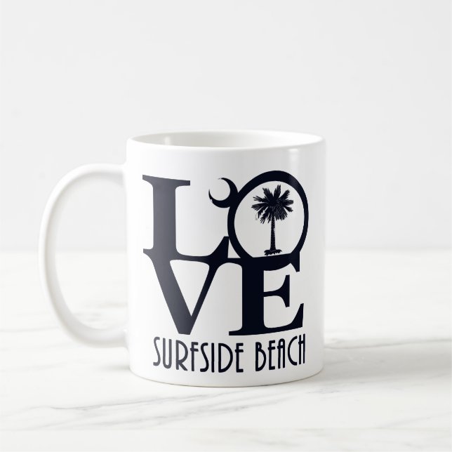 LOVE Surfside Beach SC 11oz Coffee Mug (Left)