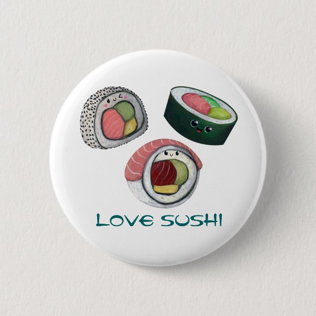 Love Sushi Button (Front)