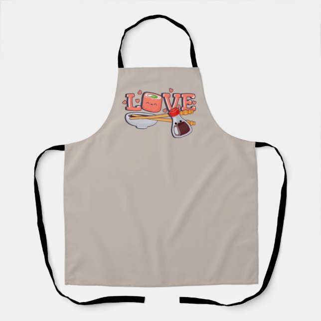 Love Sushi Food  Apron (Front)