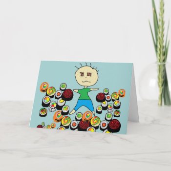 Love Sushi Greeting Card by shopfullofslogans at Zazzle