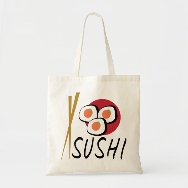 Love Sushi Organic Planet Reusable Canvas Bags (Front)