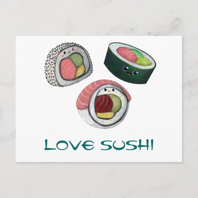 Love Sushi Postcard (Front)