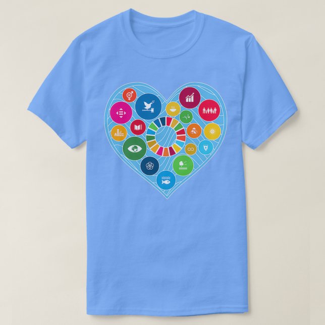Love Sustainable Development Goals SDGs 2030  T-Shirt (Design Front)
