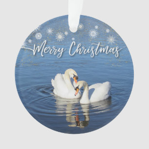 Love Swans Christmas Ornament