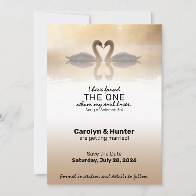 Love Swans  Save The Date (Front)