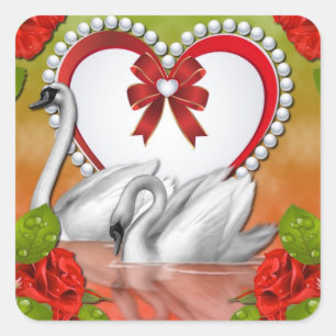 Love swans stickers