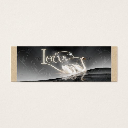 Small Gray Swan Gift Tag Business Card Templates