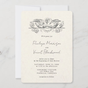 Love Swans Wedding Invitation
