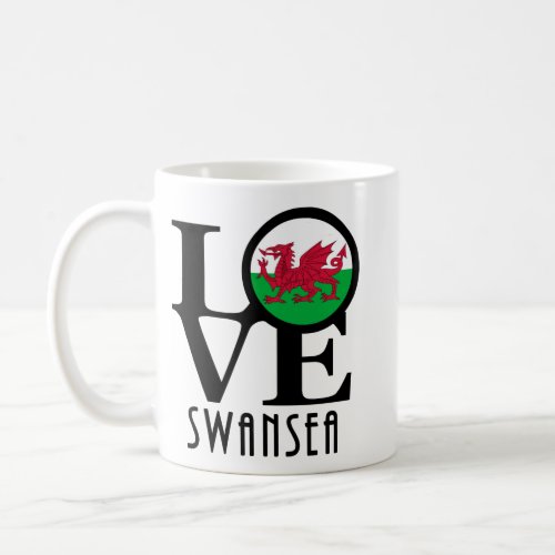 LOVE Swansea Wales 11oz Coffee Mug