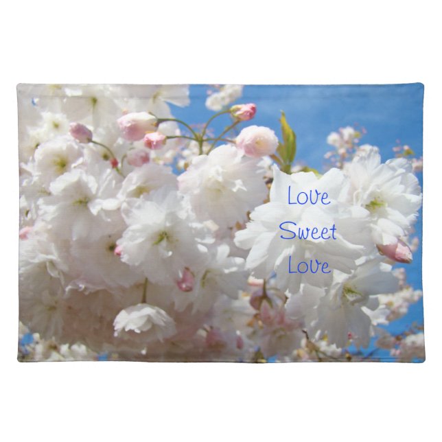 Love Sweet Love place mats Wedding Blossoms Flower (Front)