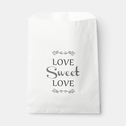 Love Sweet Love Vintage Style Wedding Favor Bag