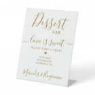 Love Sweet Personalized Gold Wedding Dessert Bar