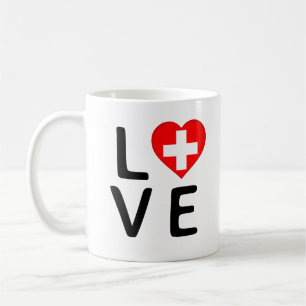 Love - Switzerland Flag Coffee Mug