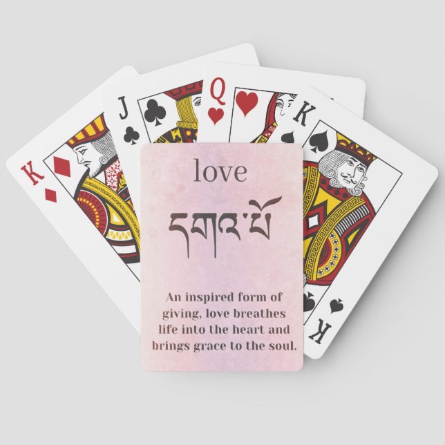 Love Symbol Buddha – Unique Spiritual Poker Cards (Back)