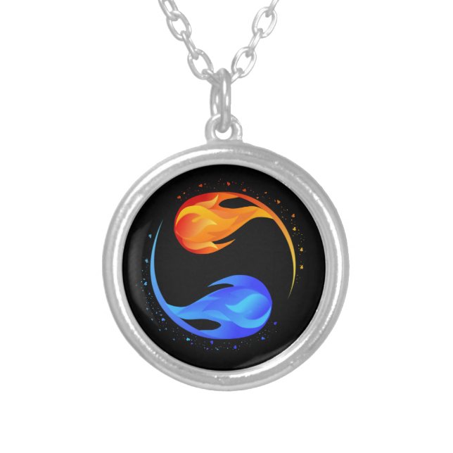 Love Symbol Silver Plated Necklace (Front)