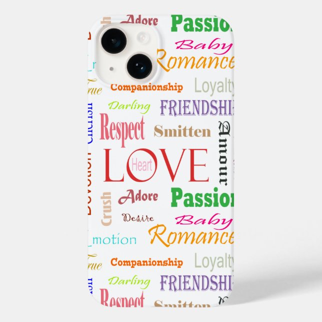 Love Synonyms by Shirley Taylor Case-Mate iPhone Case (Back)