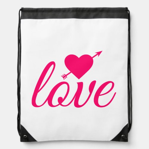Love T_Shirt Drawstring Bag