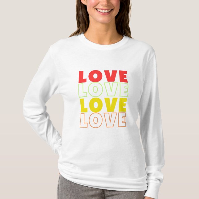 Love T-Shirt – Minimalist Romantic Tee for Couples (Front)