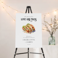 Love & Tacos Modern Engagement Party Welcome