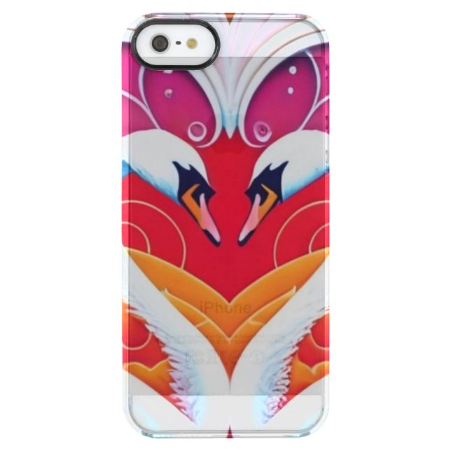 Love Takes Flight: Bohemian Chic  Gradient Swans Uncommon iPhone Case (Back)