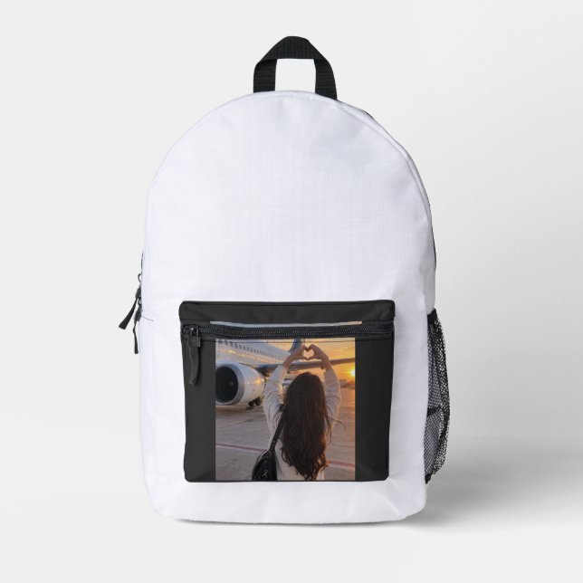 Love Takes Flight Printed Backpack (Front)