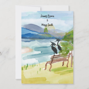 Love Takes Flight wedding Invitation